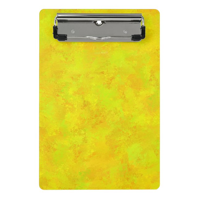 Yellow Orange Green Abstract Pattern Mini Clipboard (Front)