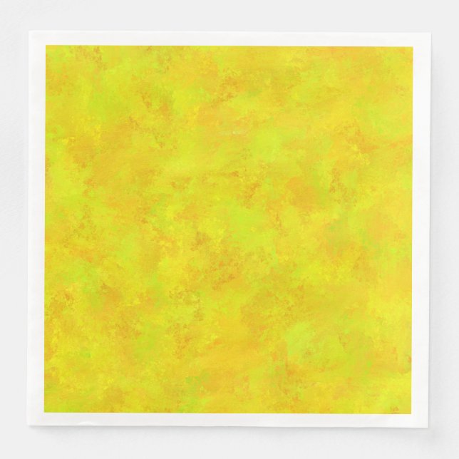 Yellow Orange Green Abstract Pattern Napkin (Front)