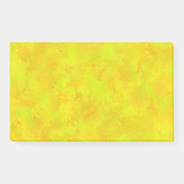 Yellow Orange Green Abstract Pattern Post-it Notes (Front)