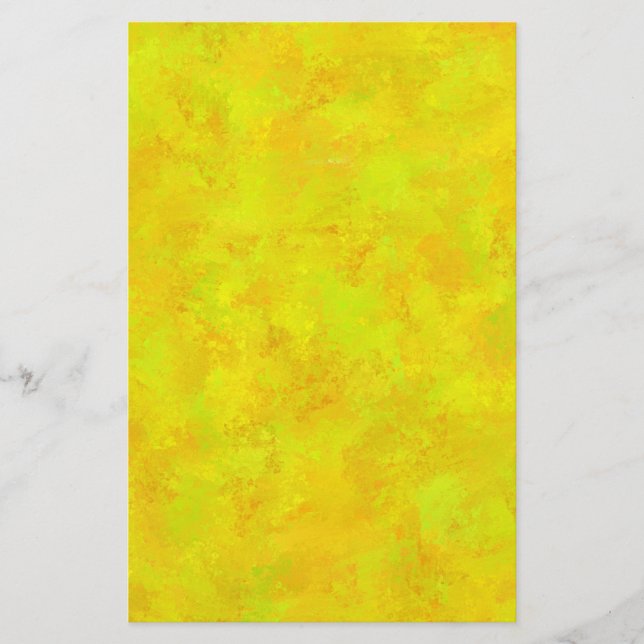 Yellow Orange Green Abstract Pattern Stationery (Front)
