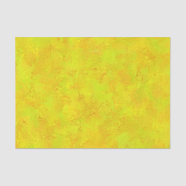 Yellow Orange Green Abstract Pattern Tissue Paper (Front)