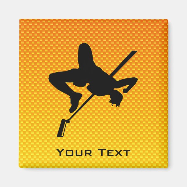 Yellow Orange High Jump Magnet (Front)