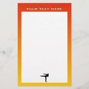 Yellow Orange Martial Arts Stationery