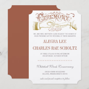 Yellow Orange Modern Vintage Typography Invite