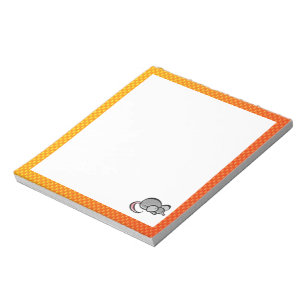 Yellow Orange Mouse Notepad
