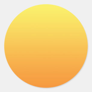 Yellow & Orange Ombre Classic Round Sticker