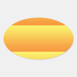 Yellow & Orange Ombre Oval Sticker