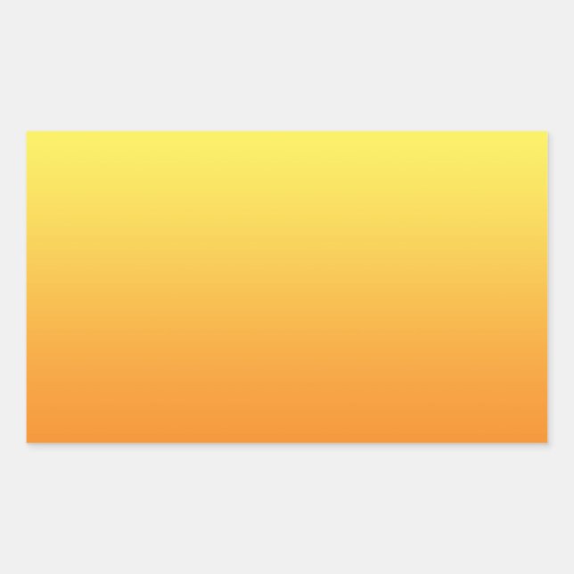 Yellow & Orange Ombre Rectangular Sticker (Front)
