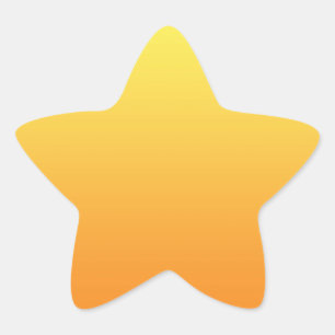 Yellow & Orange Ombre Star Sticker