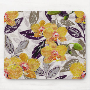 Yellow orange orchids. mouse pad