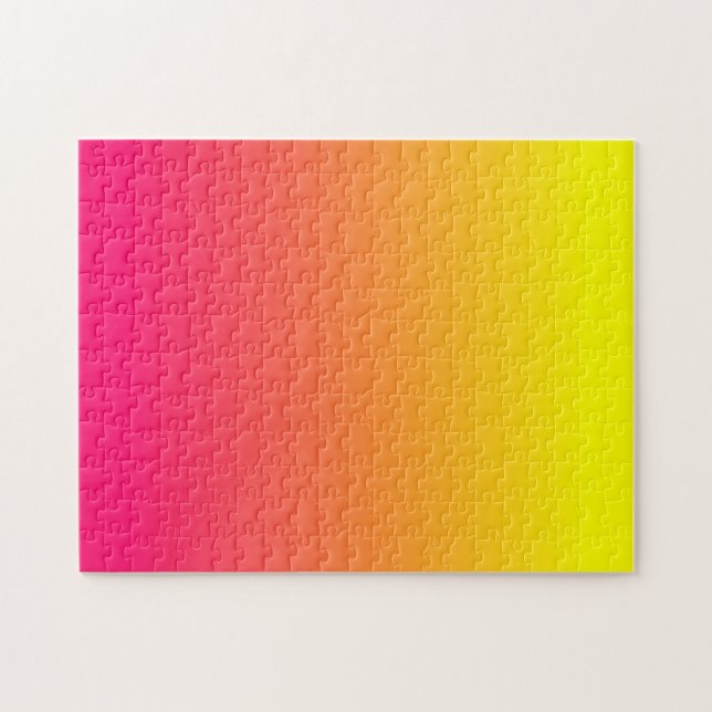 Yellow Orange Pink Ombre Jigsaw Puzzle (Horizontal)