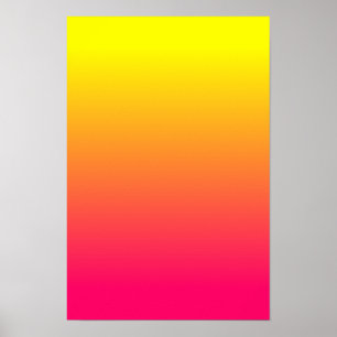 Yellow Orange Pink Ombre Poster