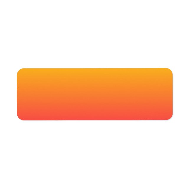 Yellow Orange Pink Ombre Return Address Label (Front)