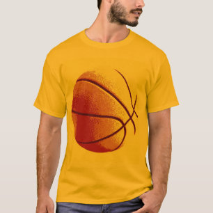 Yellow Orange Pop Art Basketball T-Shirt