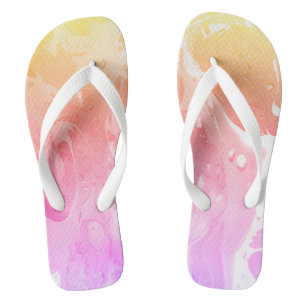 Yellow Orange Purple Modern Template Womens Thongs