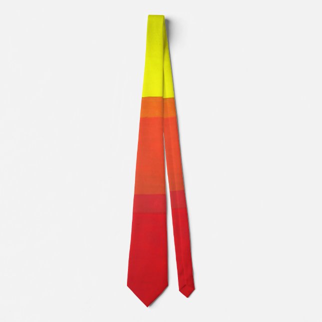 Yellow Orange Red modern colourful abstract art Tie (Front)