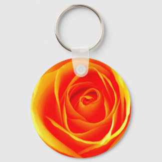 Yellow-Orange Rose Keychain