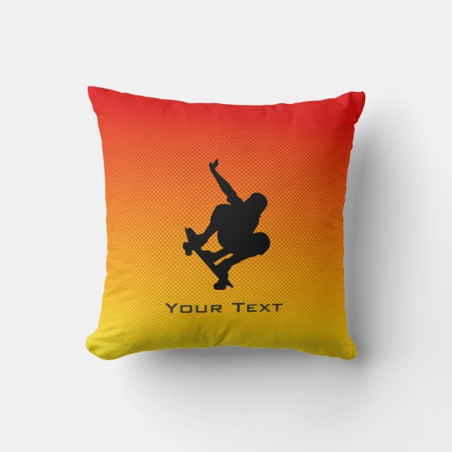 Yellow Orange Skateboarding Cushion (Front)