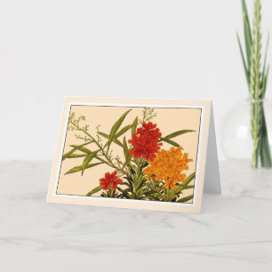 Yellow & Orange Wallflowers, Botanicals Art Card