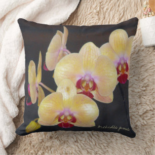 Yellow Orchid Cushion