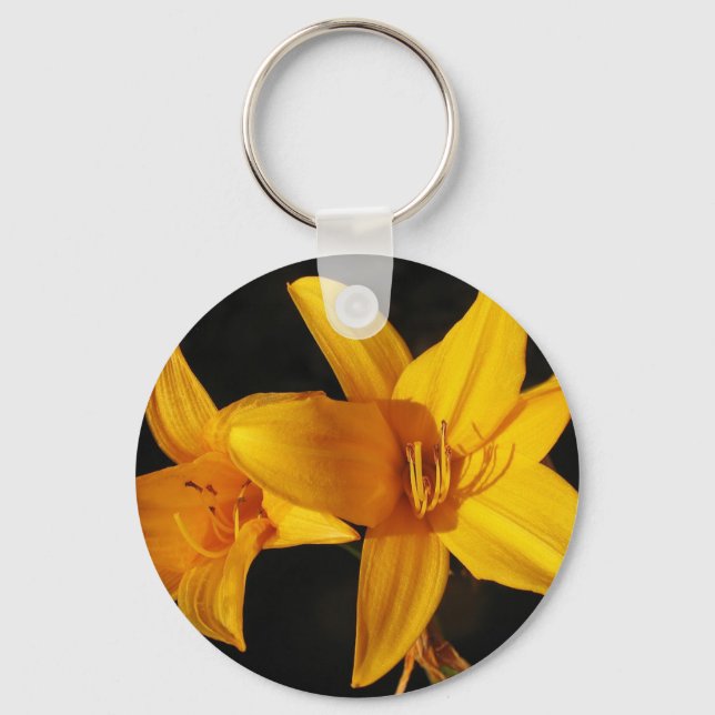 Yellow Orchid Key Ring (Front)