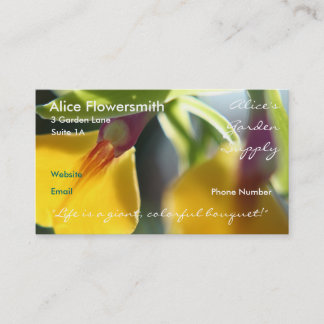 Yellow Orchids business cards
