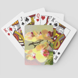 Yellow Orchids in the afternoon sun Playing Cards