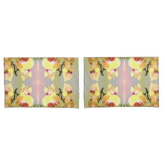 Yellow Orchids Pattern Pillowcase