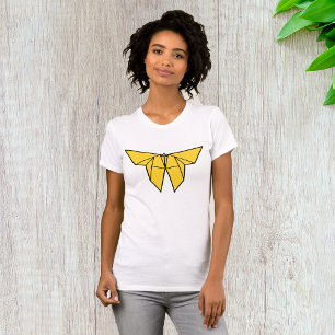 Yellow Origami Butterfly Womens T-Shirt
