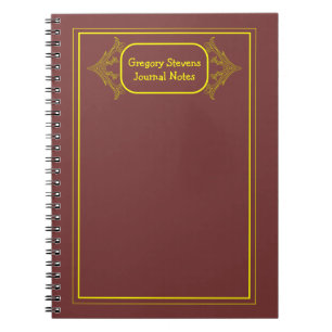 Yellow Ornamental Framed Notebook
