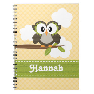 Yellow Owl Spiral Notebook Journal