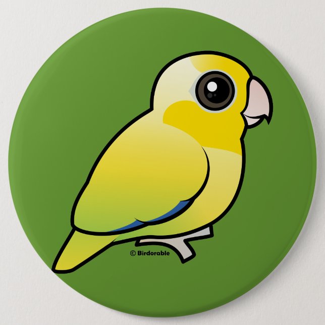 Yellow Pacific Parrotlet 6 Cm Round Badge (Front)
