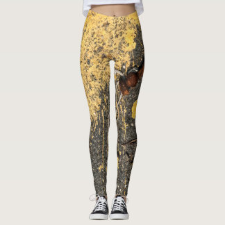 Yellow Paint and Iron Scraps Leggings