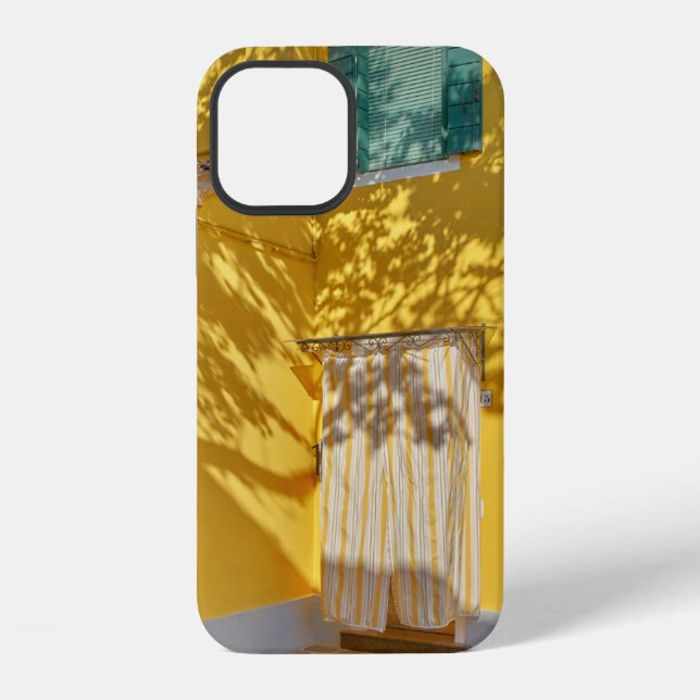 Yellow painted concreted building iPhone case (Back)
