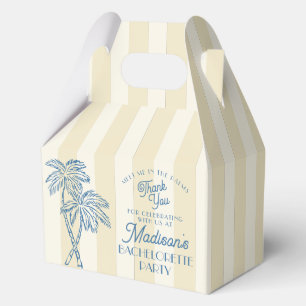 Yellow Palm Spring Pastel Beach Bachelorette Party Favour Box