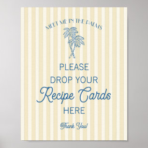 Yellow Palm Springs Beach Share a Recipe Bridal Poster