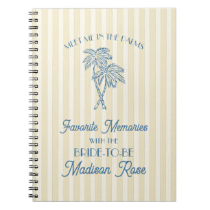 Yellow Palm Springs Favourite Memories with Bride Notebook