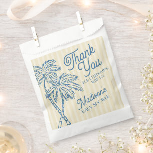 Yellow Palm Springs Pastel Beach Baby Shower Favour Bag