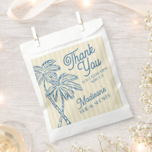 Yellow Palm Springs Pastel Beach Bridal Shower Favour Bag