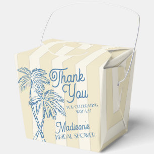 Yellow Palm Springs Pastel Beach Bridal Shower Favour Box