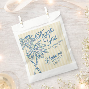 Yellow Palm Springs Pastel Beach Party Favour Bag