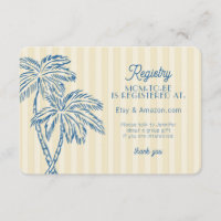 Yellow Palm Springs Pastel Beach Registry Insert