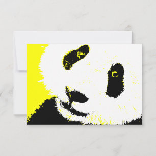 yellow panda invitation