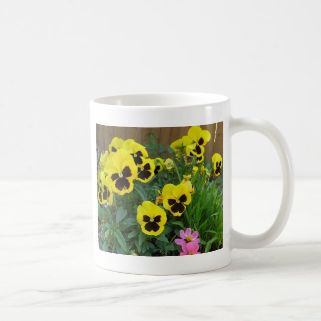 Yellow Pansies Coffee Mug (Right)