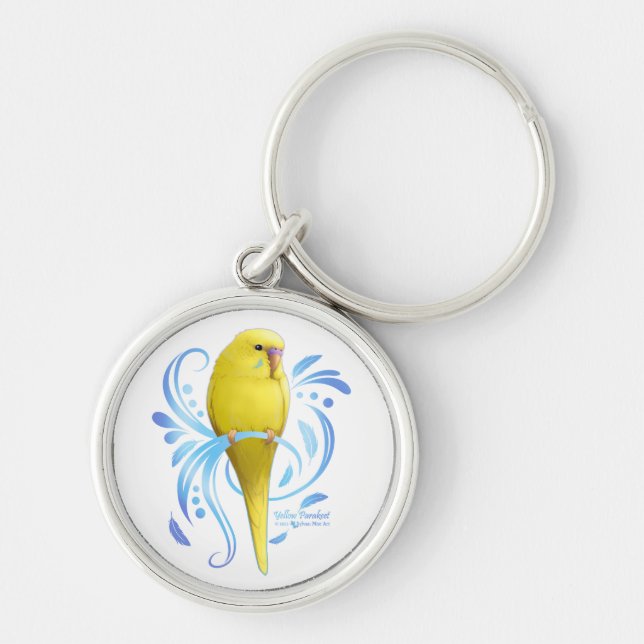 Yellow Parakeet Key Ring (Front)