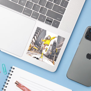 Yellow Parker JK Sticker GenerativeAI