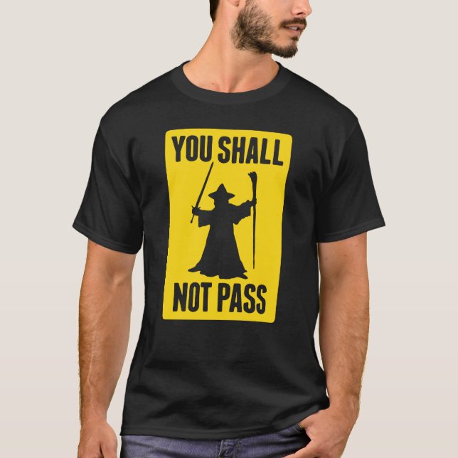 Yellow parody you shall not pass T-Shirt (Front)