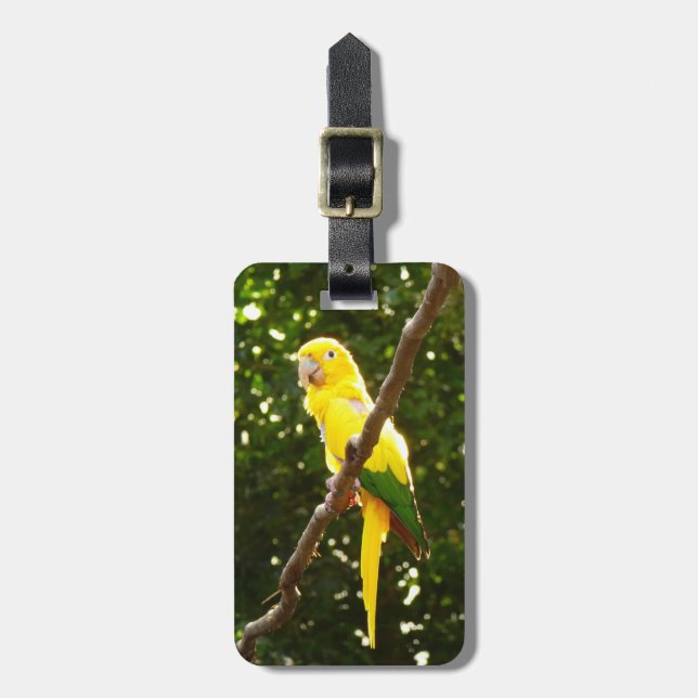 Yellow Parrot Luggage Tag (Front Vertical)