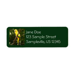 Yellow Parrot Return Address Label