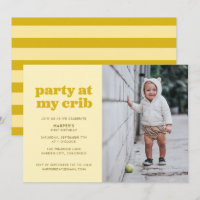 Yellow Party at My Crib 1st Birthday Party